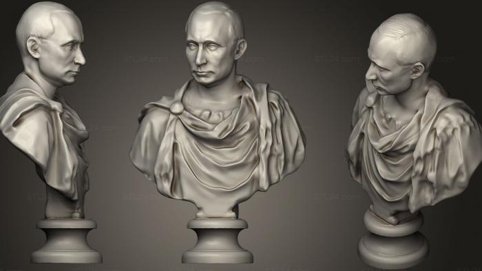 Бюсты и головы античные и исторические (Бюст Путина, BUSTA_0614) 3D модель для ЧПУ станка